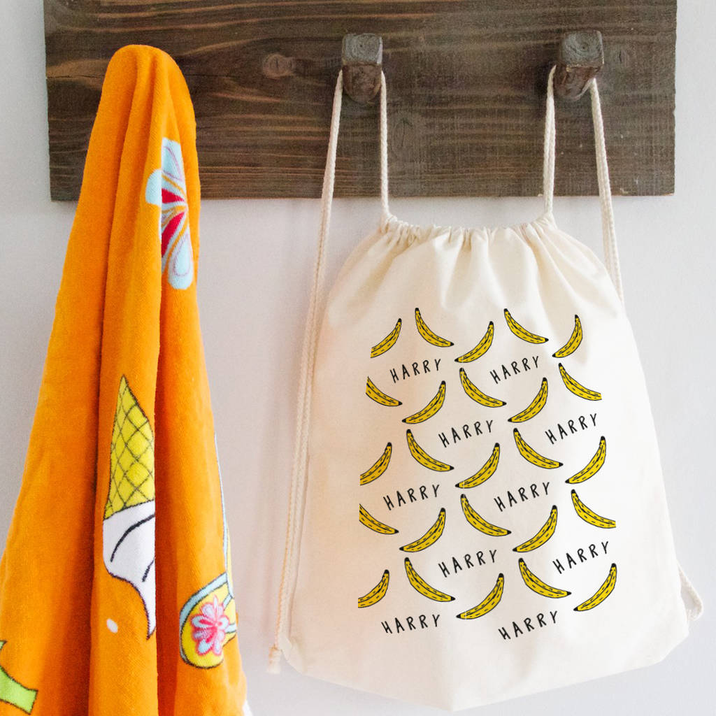 Personalised Banana Pattern Bag By So Close