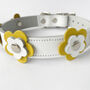 Leather Flower Dog Collar, thumbnail 8 of 9