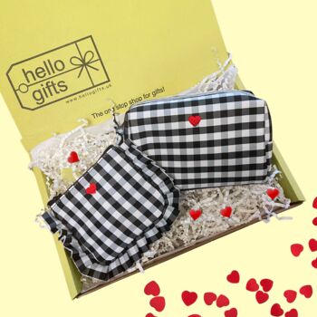 We Love Gingham The Make Up Bag And Purse Gift Box, 2 of 8