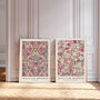William Morris Set Of Two Rose Pink Art Prints, thumbnail 1 of 3