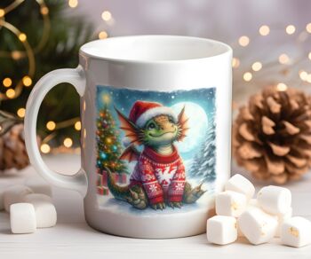 Cute Personalised Christmas Welsh Dragon Mug, 2 of 2