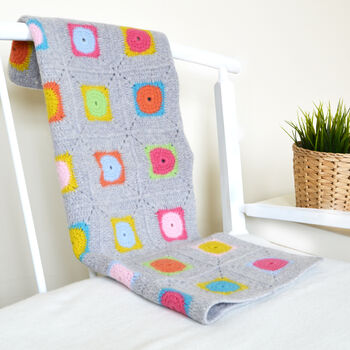 Luxury Granny Square Crochet Blanket Kit, 2 of 7