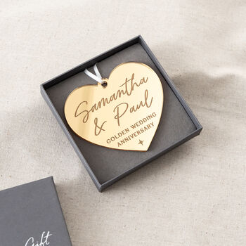 Golden Anniversary Acrylic Hanging Decoration, 3 of 3