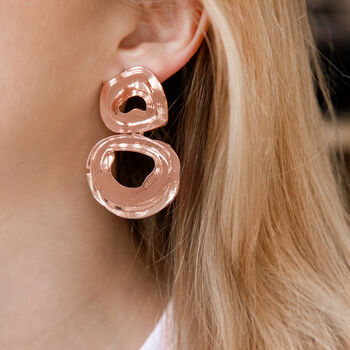 Irregular Hoop Drop Earrings, 2 of 4