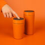 Circular And Co Travel Mug Made From Recycled Stainless Steel 8oz Sunrise Orange, thumbnail 4 of 8