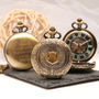 Bronze Engraved Pocket Watch With Heraldic Design, thumbnail 1 of 6