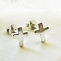 Sterling Silver Cross Earrings, thumbnail 1 of 3