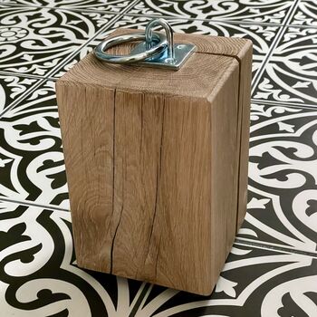 Small Oak Doorstop, 2 of 4