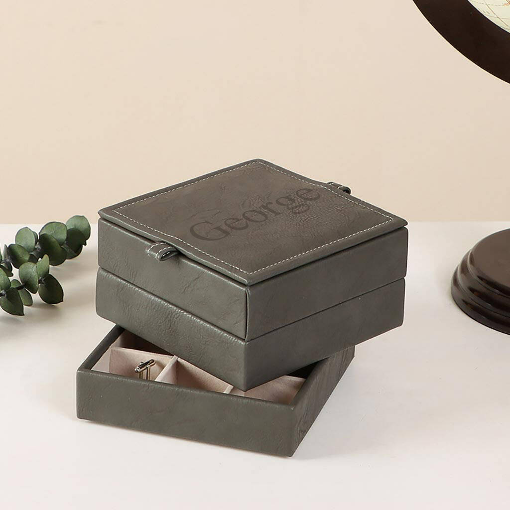 Luxury Personalised Gents Accessories Box By Dibor