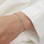 Tiny Cz Trio Bracelet In Sterling Silver, thumbnail 4 of 11