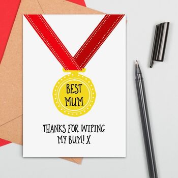 Large Size Personalised Mum Medal Card, 2 of 6