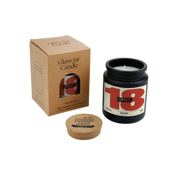 18th Birthday Black Scented Candle • Eighteen • Eightieth Birthday • Gift Box, 2 of 2