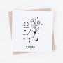 Personalised Libra Zodiac Star Sign Card, thumbnail 2 of 3