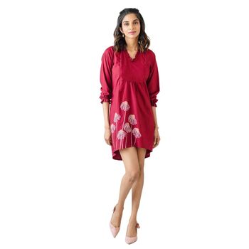 Daisy Maroon Minne Dress, 3 of 3