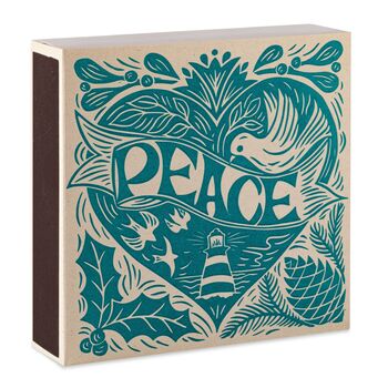 Christmas Peace Luxury Matchbox With Safety Matches, 3 of 4