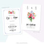 Floral Bouquet Wedding Invitation, thumbnail 4 of 9