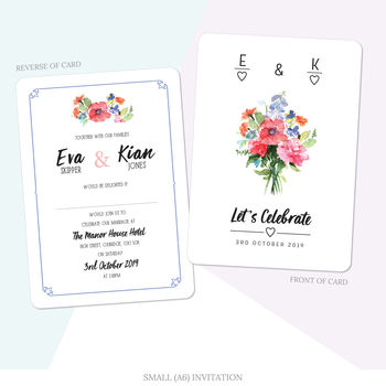 Floral Bouquet Wedding Invitation, 4 of 9