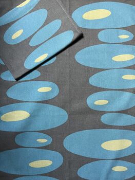 Pebbles Tea Towel Graphite / Teal, 2 of 2