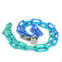 Ladies Titanium Ombre Paperclip Necklace In Blue Green, thumbnail 1 of 3