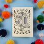 Personalised 50th Birthday Card Papercut Spotty Design, thumbnail 6 of 8