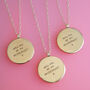 18k Gold Vermeil Or Silver Personalised Coin Necklace, thumbnail 3 of 7