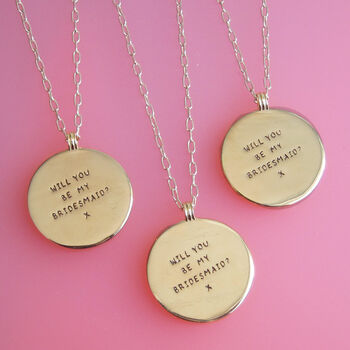 18k Gold Vermeil Or Silver Personalised Coin Necklace, 3 of 7