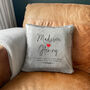 Personalised Couples Names Faux Fur Cuddle Cushion, thumbnail 3 of 3