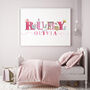 Pink Fairytale Personalised Name Print, thumbnail 3 of 4