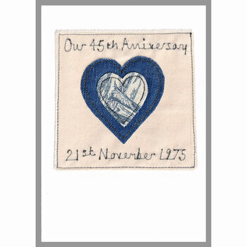 Personalised 45th Or 65th Sapphire Anniversary Card, 8 of 11