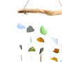 Driftwood Colourful Recycled Blue Glass Wind Chime, thumbnail 3 of 6