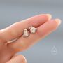 Sterling Silver Tiny Robin Bird Stud Earrings, thumbnail 4 of 12