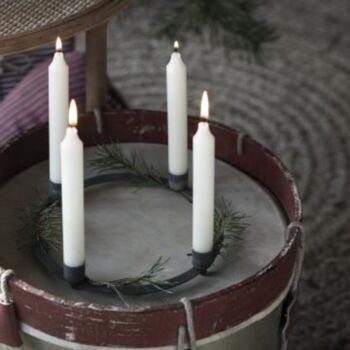 Set Of Six Short Dinner Candles, 3 of 12