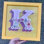 Gold Typography Wall Art 'Circus Letter K' Yellow, thumbnail 7 of 7