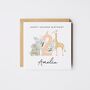 Personalised 2nd Birthday Card Elephant And Giraffe *Age Options, thumbnail 1 of 5