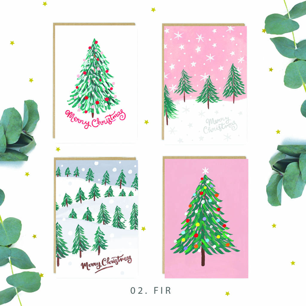 Pack Of Eight Assorted Christmas Cards By Jade Fisher | notonthehighstreet.com