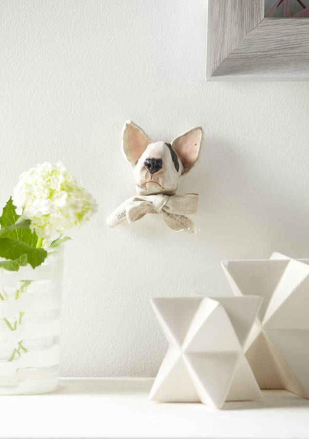 Bespoke Pet Dog Head Sculpture By Olivia Brown, Terrier By Olivia Brown