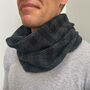 Mens Checked Knitted Lambswool Snood, thumbnail 3 of 4
