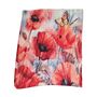 Poppy Flower And Butterfly Lightweight Scarf, thumbnail 4 of 4