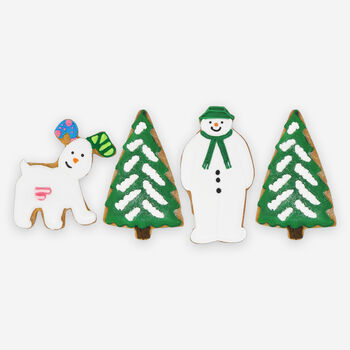 Biscuiteers Hand Iced Snowman Large Letterbox Biscuits, 2 of 2