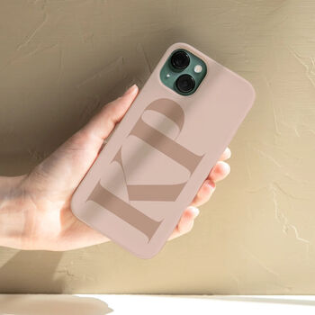 Personalised Blush Pink Initials Phone Case, 6 of 8