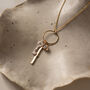 Astralis Silver Key Necklace 14k Gold Filled Zirconia, thumbnail 5 of 7