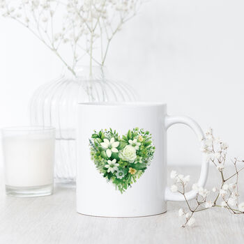 Personalised Floral Heart Teacher Mug, 2 of 3