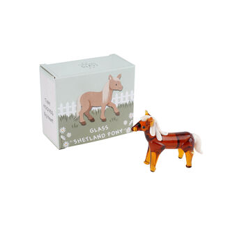 Artisan Glass Shetland Pony In Gift Box | Collectable | Glass Animal | Home Decor, 2 of 5