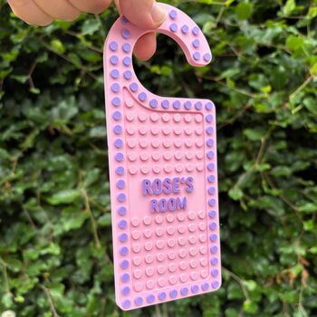 Personalised Lego Compatible Door Hanger, 3 of 6