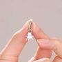 Sterling Silver Cute Octopus Dangle Huggie Hoops, thumbnail 5 of 10