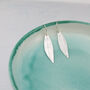 Sterling Silver Textured Palm Earrings, thumbnail 5 of 8