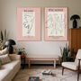 Picasso Pink Dove Set Of Two Art Prints, thumbnail 1 of 4