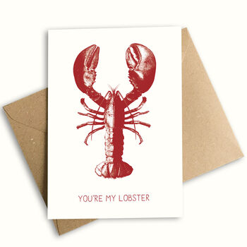 you're my lobster valentine's card. eco friendly by mimi ...
