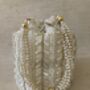 White Handcrafted Pearl Potli Bag, thumbnail 5 of 9