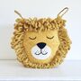 Yellow Lion Animal Seagrass Belly Basket, thumbnail 1 of 3